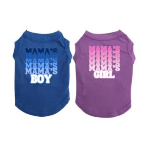 Mother's Day Dog Shirt "Mama's Boy or Girl" Fun Pet shirt
