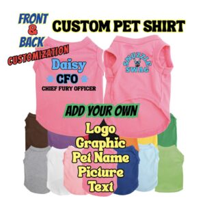 Personalized Dog Shirt with Front and Back Customization
