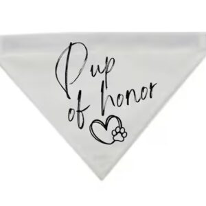 Dog Wedding Attire Bandana "Pup of Honor" or "Best Pup"