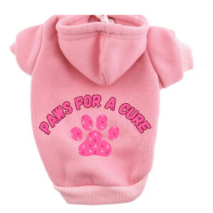 Breast Cancer Awareness Dog Hoodie "Paws for a Cure"