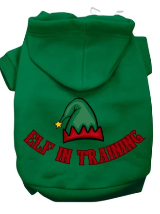 Holiday Pet Hoodie "Elf in Training" - Image 4