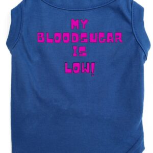 Dog shirt 'My Blood Sugar is Low'