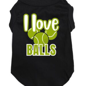 I Love Balls Dog Shirt