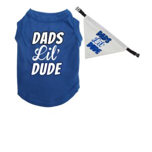 Dad's Lil' Dude Dog Shirt and Bandana Combo
