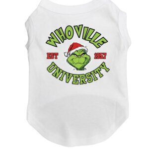 Christmas Grinch Whoville University Pet Shirt