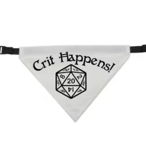 D&D Pet Bandana "Crit Happens"