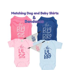 Matching Dog Shirts and Bandanas Big Bro Lil Bro Big Sis Lil Sis Pet Shirt