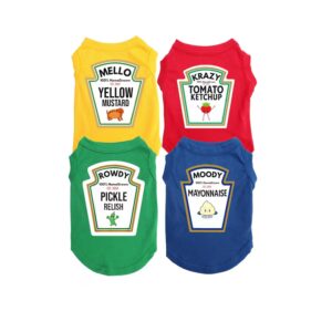 Matching Condiment Pet Dog and Cat Shirts