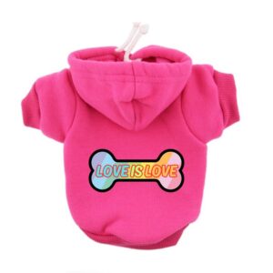 Love is Love Dog Hoodie